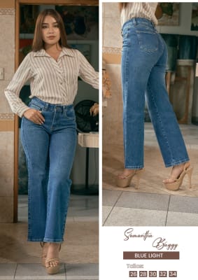 PANT.SAMANTHA BLUE LIGHT 70 CINTURA BAGGYUI