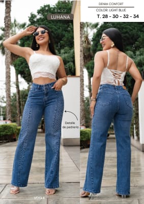 PANT.BAGGY 2B C/B LUHANA LIGHT BLUE VOGUI 65
