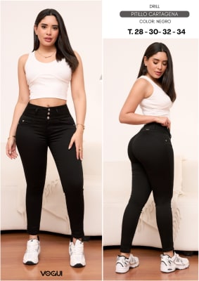 PANT. PIT.3B.S/B CARTAGENA NEGRO  VOGUI 57