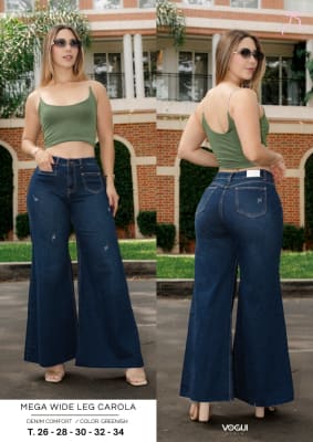 PANT.MEGA WIDE LEG 1B.CB. CAROLA GREENISH  VOGUI 65
