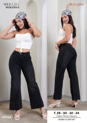 PANT. WIDE LEG 1B.C/B MIRANDA PLOMO OSCURO VOGUI 65