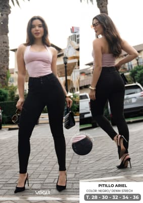 PANT.PIT 3B S/B ARIEL NEGRO VOGUI DAMA