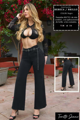 PANT.REBECA NEGRO TORETTO DAMA1