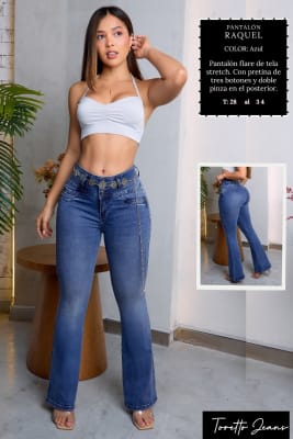 PANT.RAQUEL AZUL TORETTO DAMA1