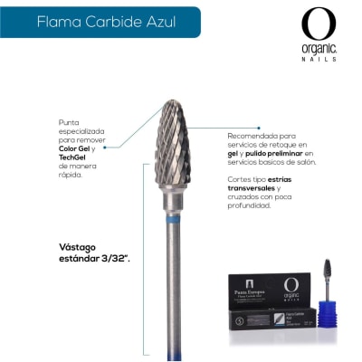 PUNTA EUROPEA FLAMA CARBIDE AZUL