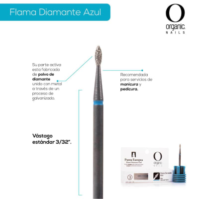 PUNTA EUROPEA FLAMA DIAMANTE AZUL