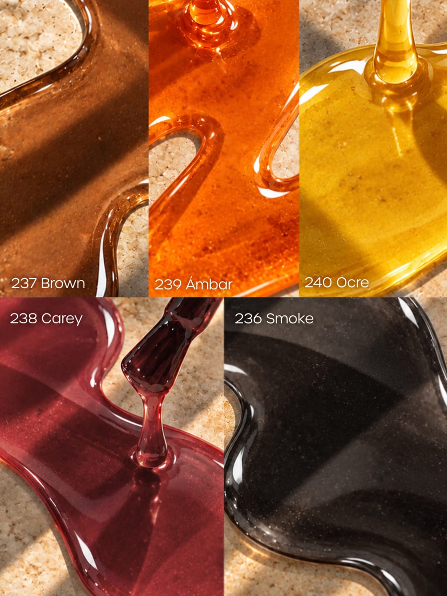 Colección Color Gel Ámbar Glass Gel BeU4