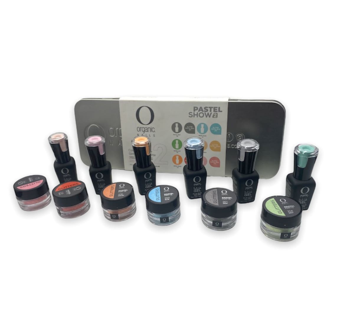 PASTEL SHOW 2 COLLECION CJ C/6 PZA COLOR GEL DE 7,5ML & GLITTER1