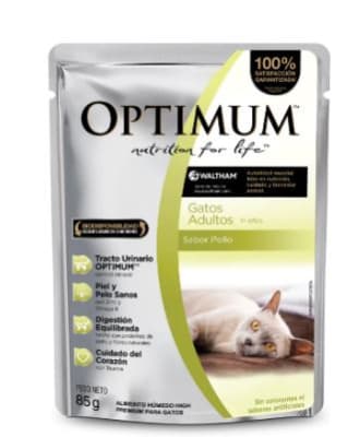 PACK 6 Sachet Optimum Gatos Adulto Pollo 85 GR1
