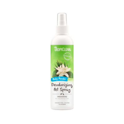 Colonia y neutralizador de olores Pets TropiClean Baby Powder 236 ML