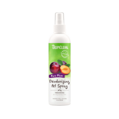 Colonia y neutralizador de olores Pets TropiClean  Pure plum 236 ML