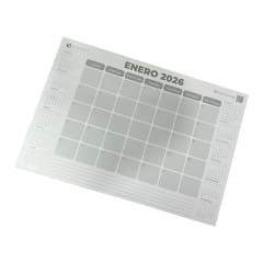 CALENDARIO MENSUAL B/N BOND 105GRS 33X48CM EL ZOCALO