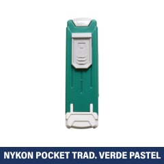 TIMBRE DE BOLSILLO 14X38MM POCKET V-P 302 TRADICIONAL NYKON VERDE PASTEL