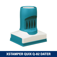 TIMBRE ESCRITORIO FECHADOR FECHADOR AZUL 34X54MM Q82 XSTAMPER TINTA NEGRA