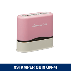 TIMBRE P/TELA 9.5X4.6MM QN41 XSTAMPER ROSADO