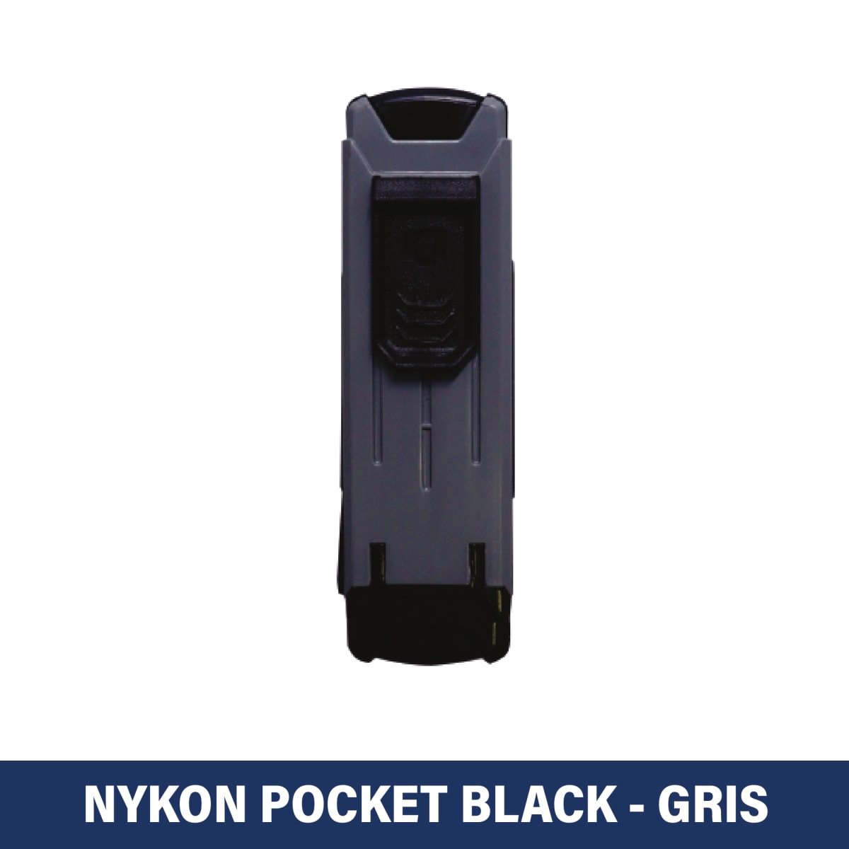 TIMBRE DE BOLSILLO 14X38MM POCKET V-P 302 BLACK NYKON GRIS1