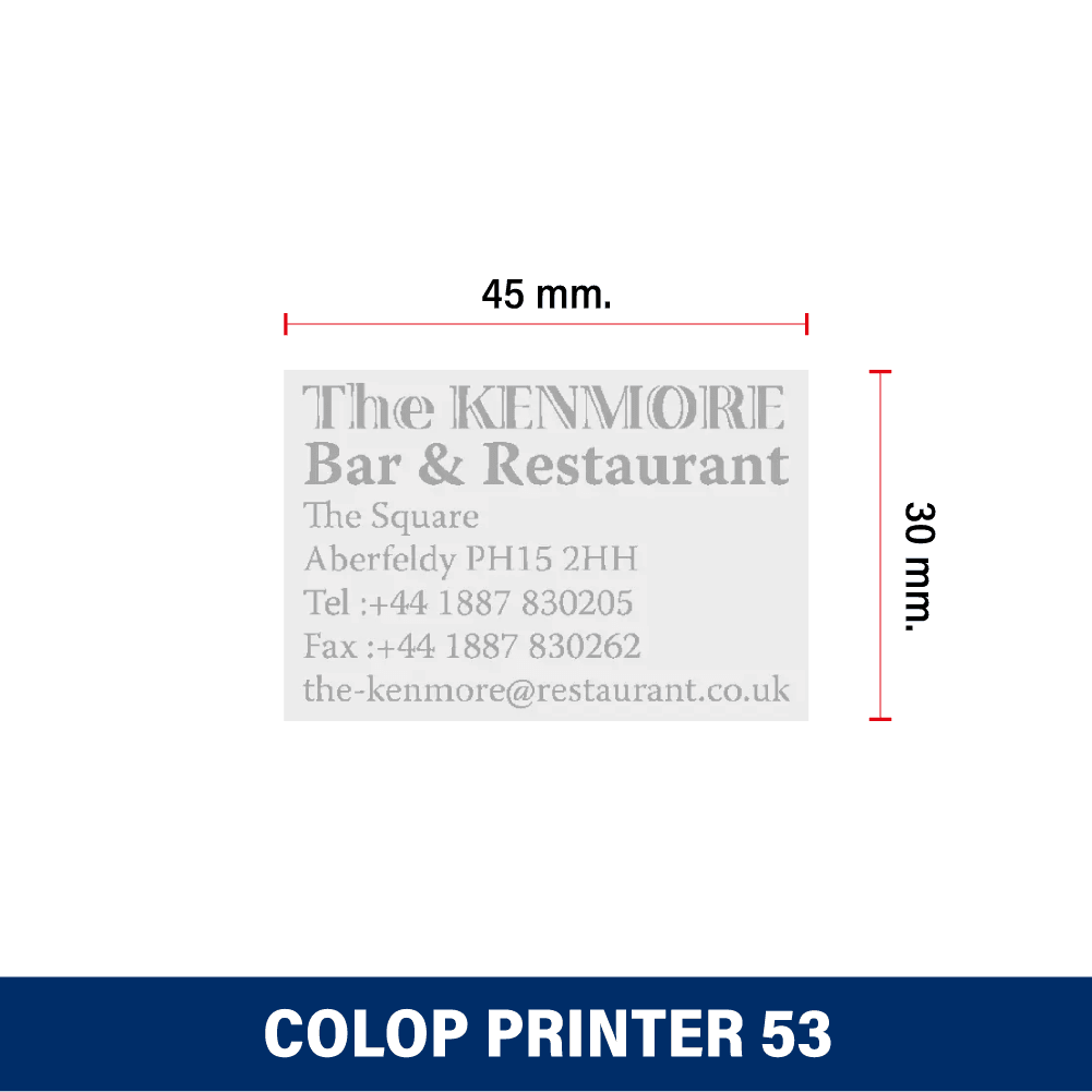 TIMBRE ESCRITORIO 30X45MM PRINTER 53 COLOP2