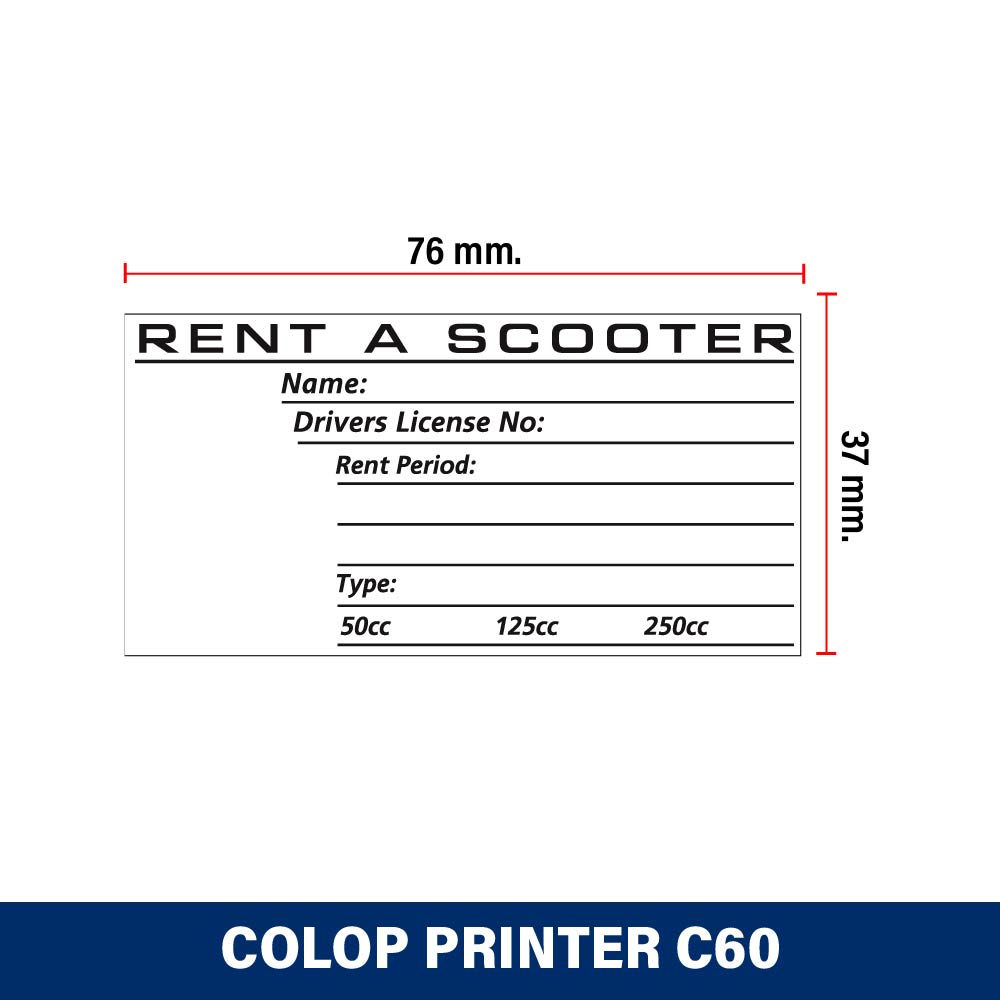TIMBRE ESCRITORIO 37X76MM PRINTER C60 COLOP2