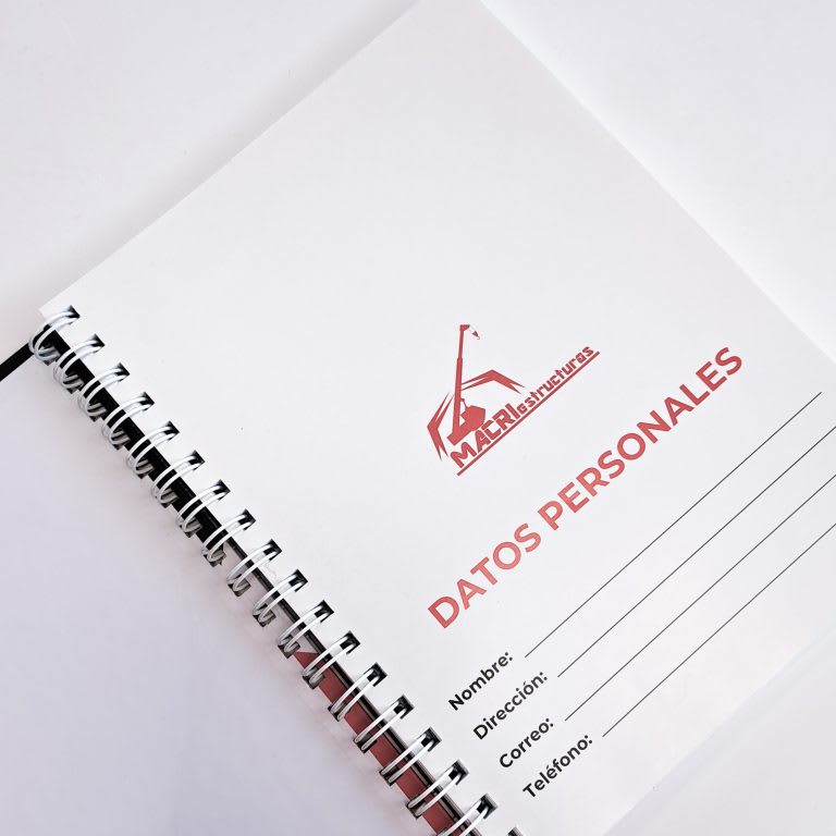 CUADERNO CORPORATIVO 18X26.5CM 5MM 80HJS BOND 75GRS TAPA EMPLACADA2