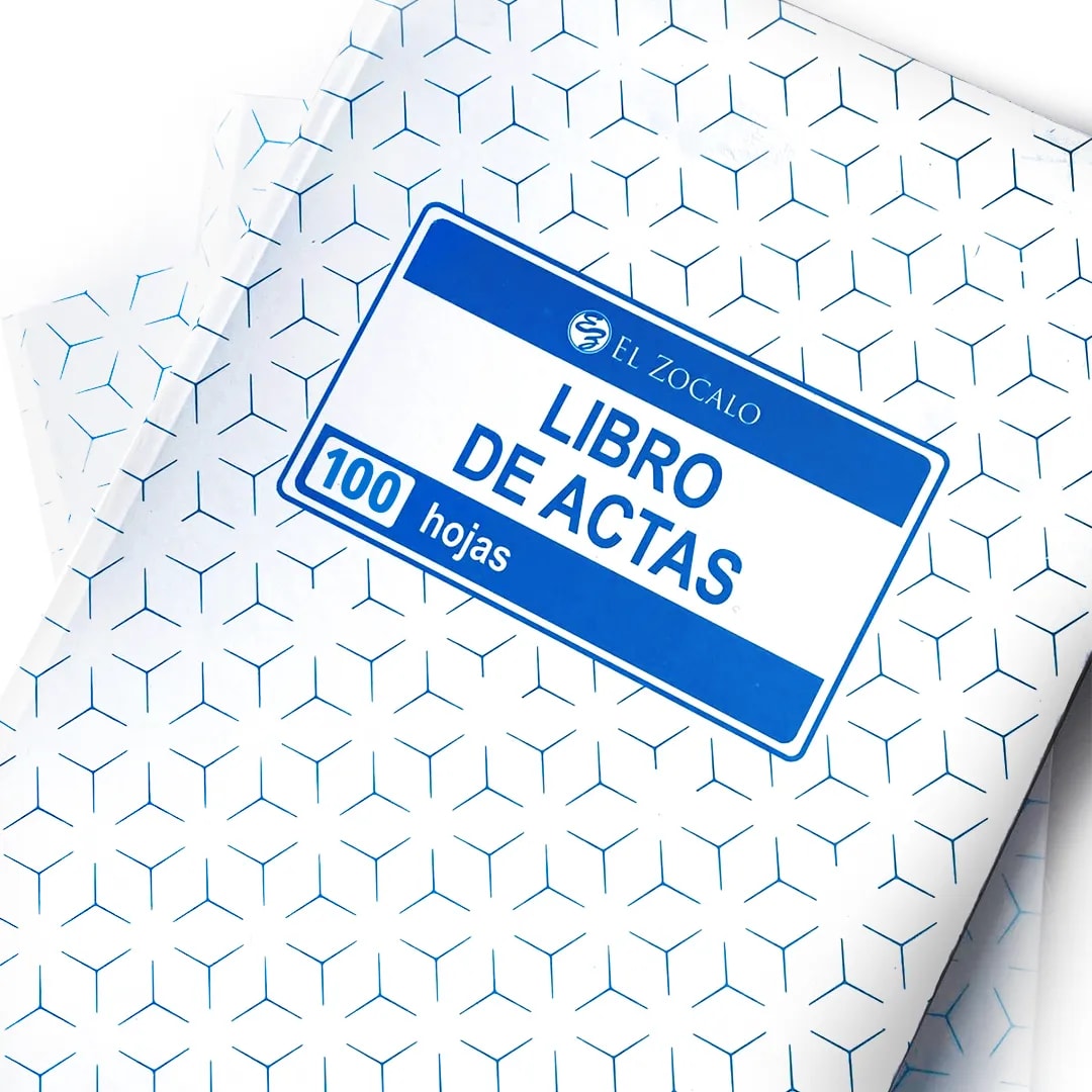 Libro de Actas 100 Hojas Tapa Dura | Imprenta El Zócalo2