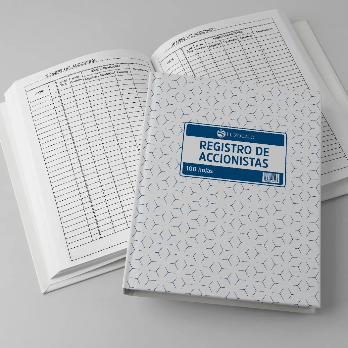 LIBRO REGISTRO DE ACCIONISTAS 100HJS IMPRENTA EL ZOCALO2