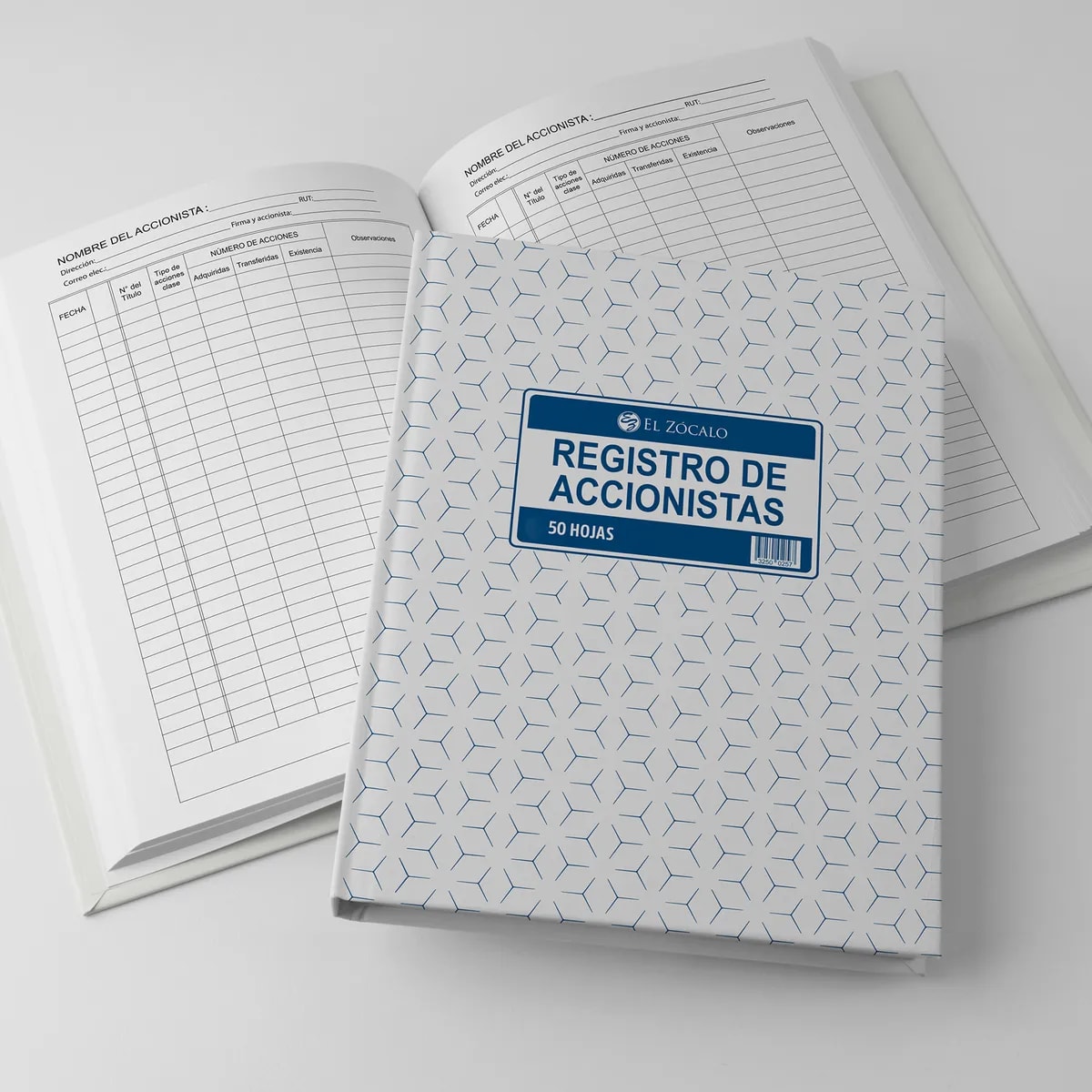 LIBRO REGISTRO DE ACCIONISTAS 50HJS IMPRENTA EL ZOCALO3