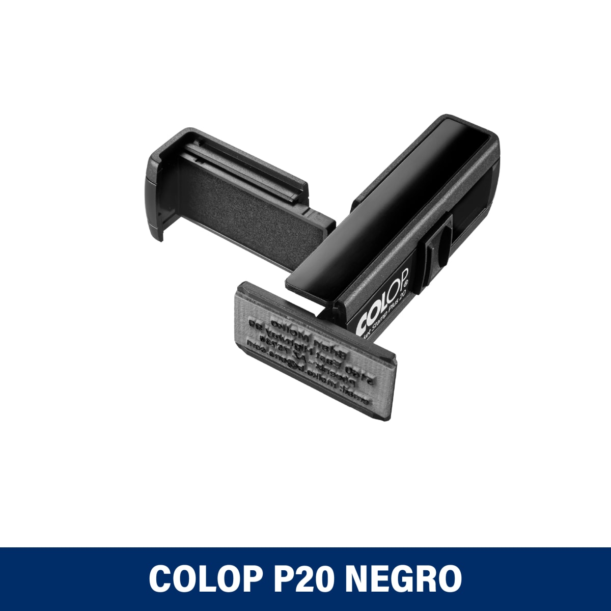 TIMBRE BOLSILLO 14X38MM POCKETSTAMP P20 NEGRO COLOP2