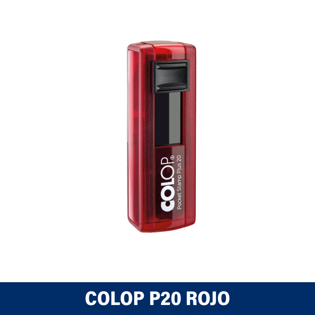 TIMBRE DE BOLSILLO 14X38MM POCKETSTAMP P20 ROJO COLOP1