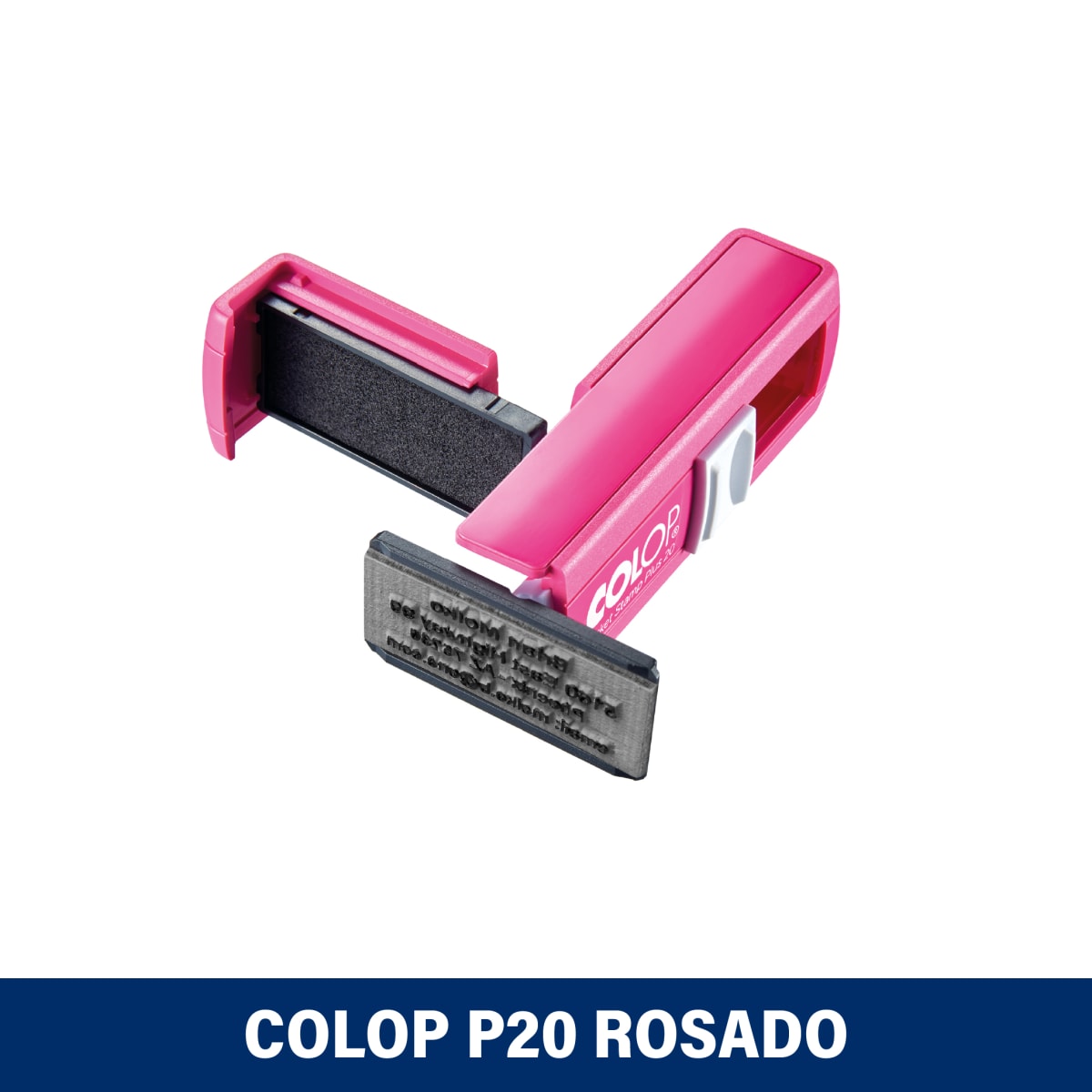 TIMBRE DE BOLSILLO 14X38MM POCKETSTAMP P20 ROSA COLOP2