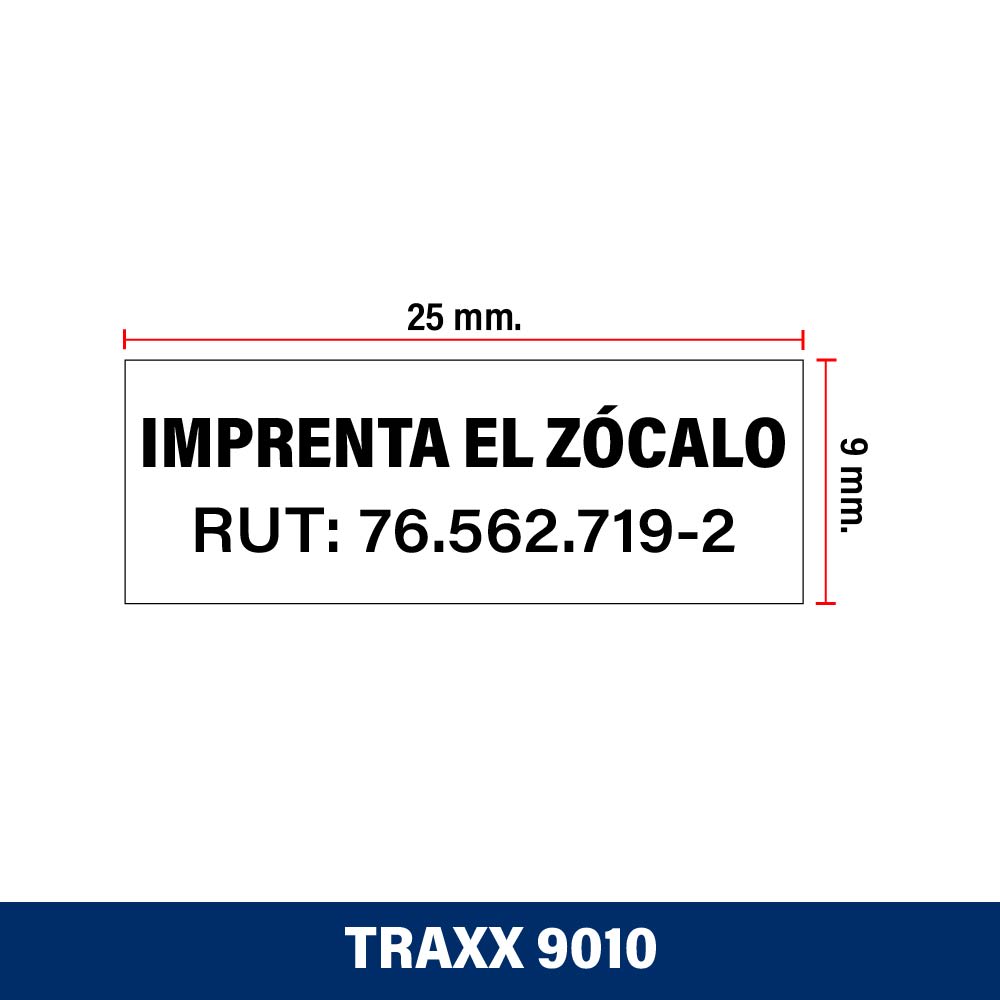 TIMBRE DE ESCRITORIO 9X25MM 9010 TRAXX2