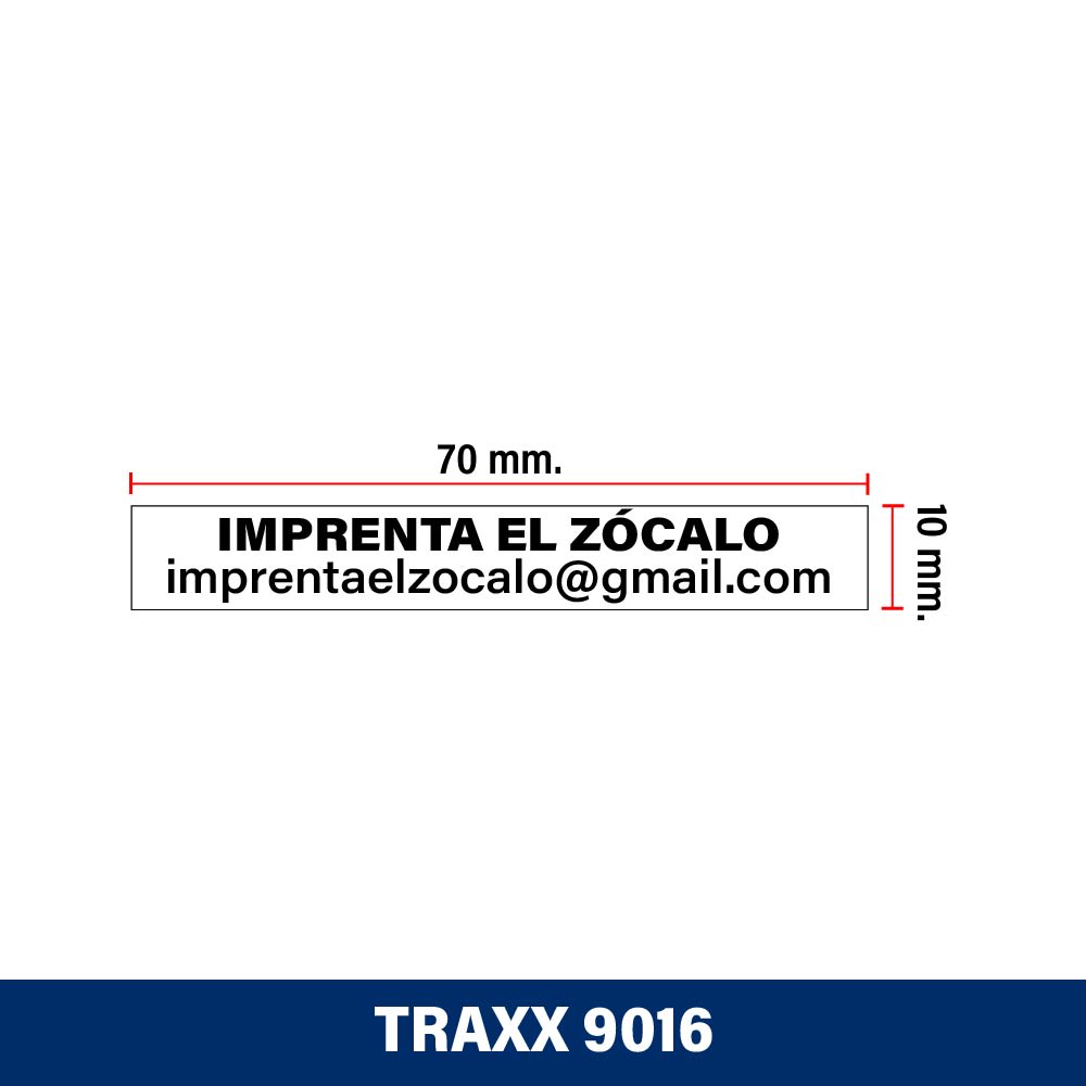 TIMBRE DE ESCRITORIO 70X10MM 9016 TRAXX2