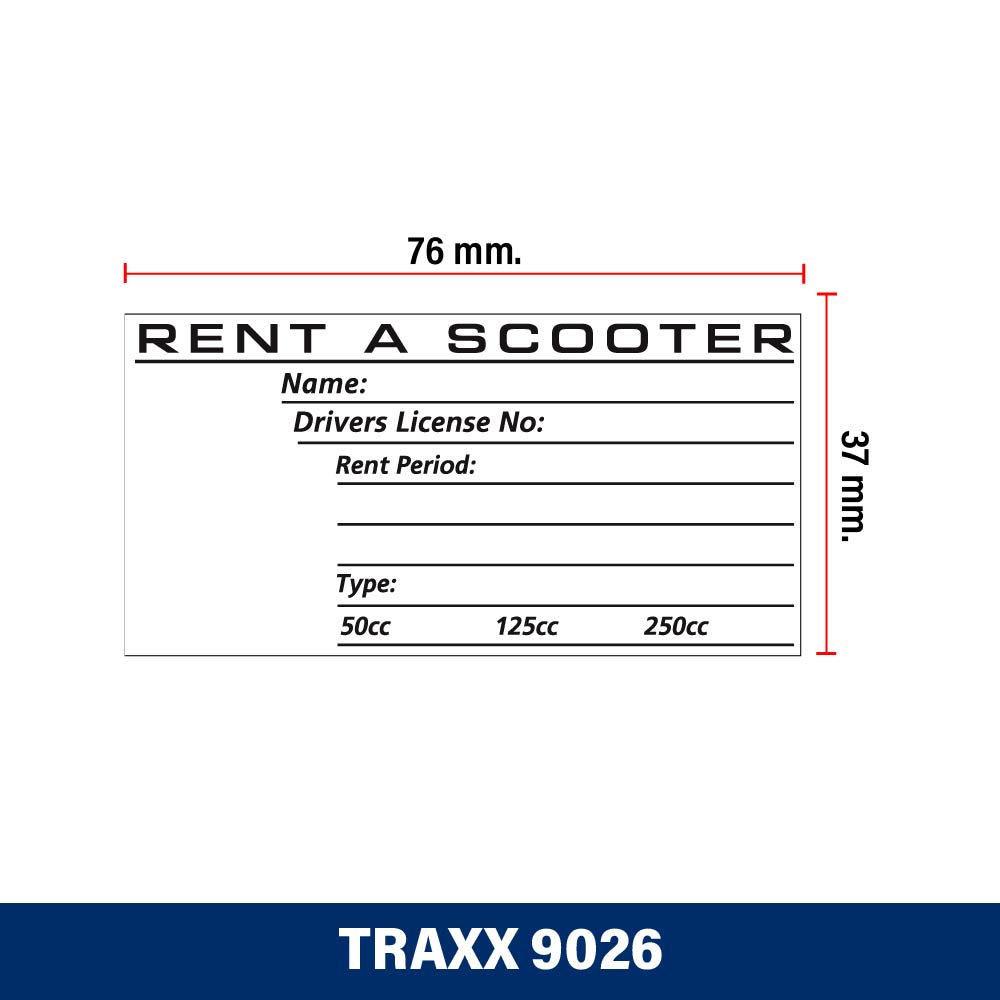 TIMBRE ESCRITORIO 38X75MM 9026 TRAXX2