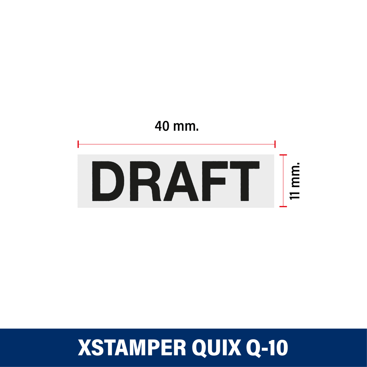 TIMBRE ESCRITORIO 11X40MM Q10 XSTAMPER TINTA NEGRA2