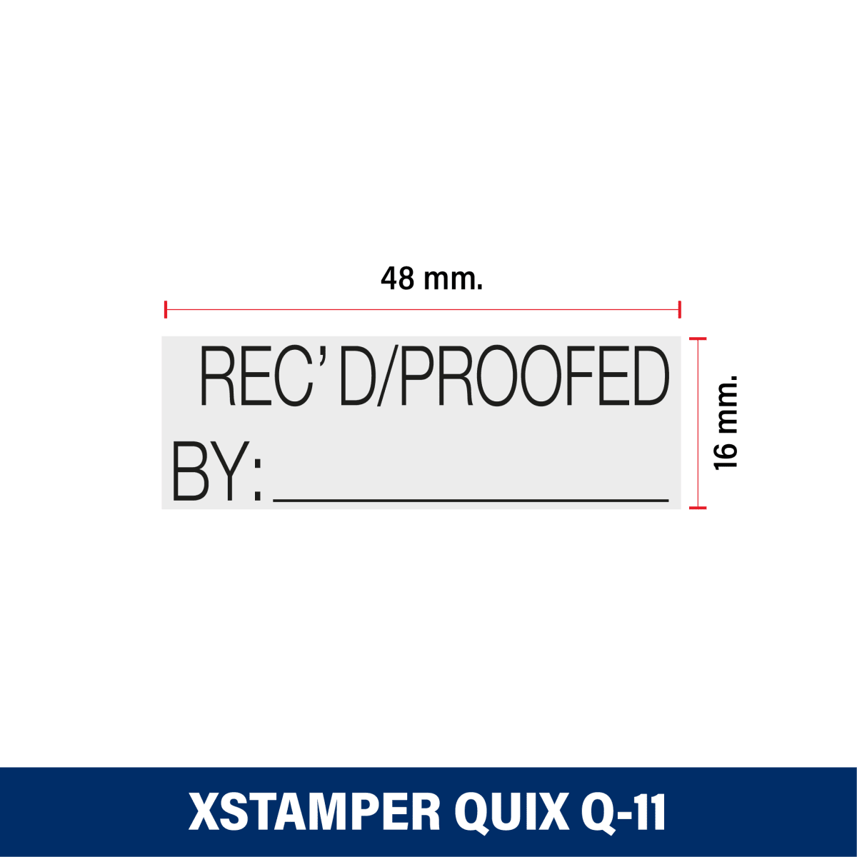 TIMBRE ESCRITORIO 16X48MM Q11 XSTAMPER TINTA NEGRA2