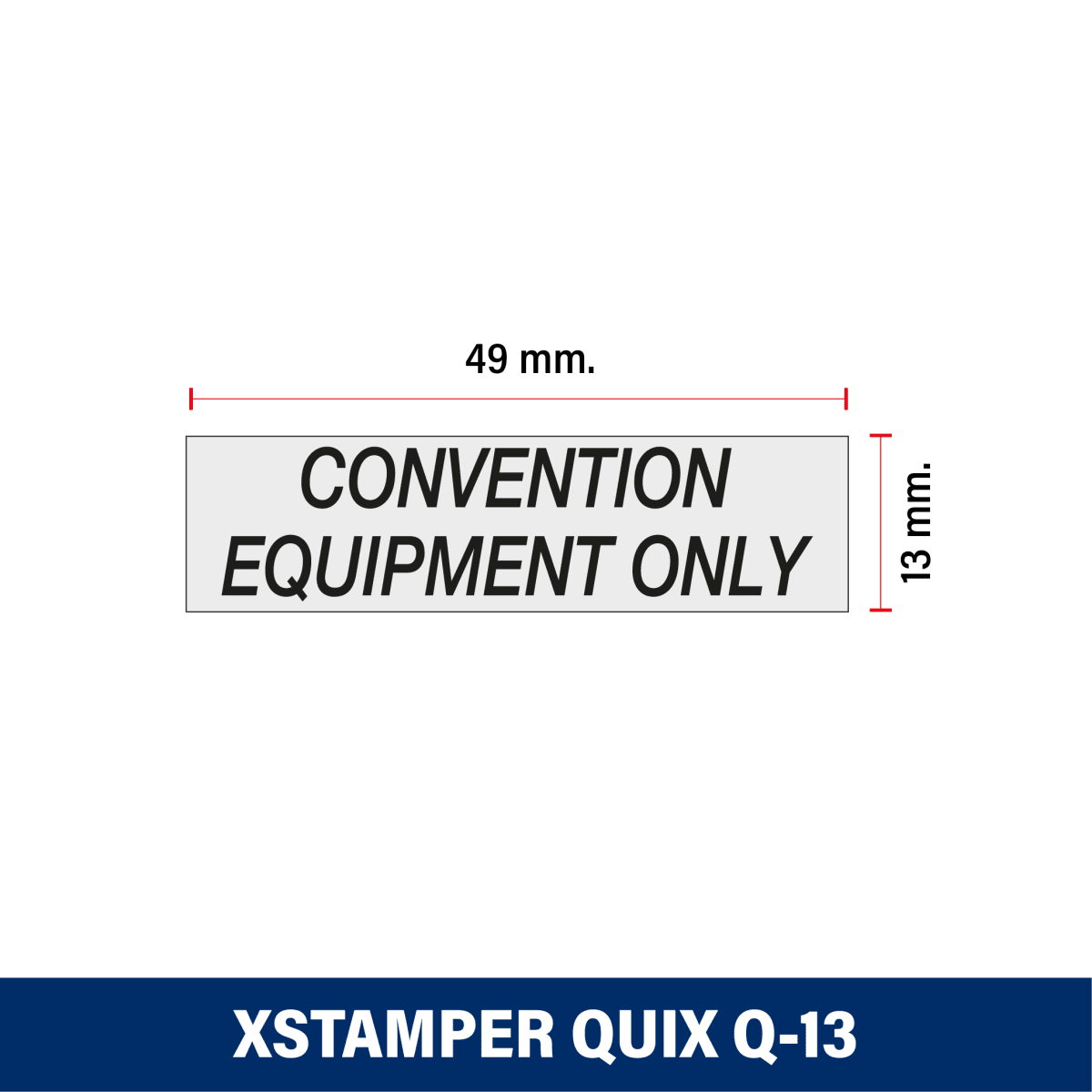 TIMBRE ESCRITORIO 13X49MM Q13 XSTAMPER TINTA NEGRA2
