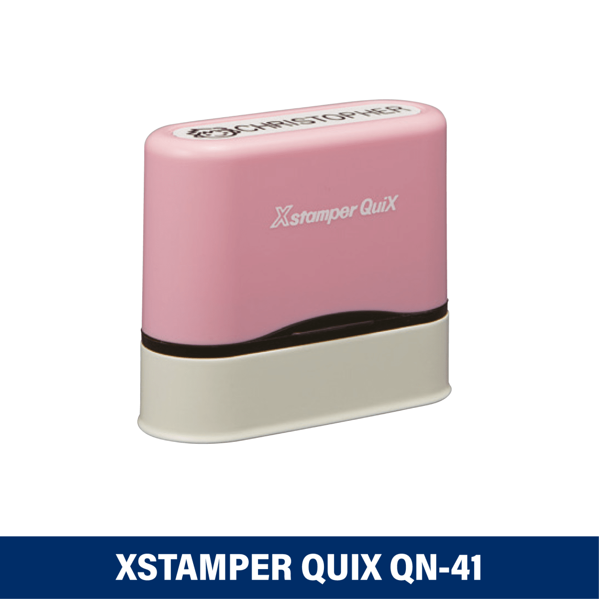 TIMBRE P/TELA 9.5X4.6MM QN41 XSTAMPER ROSADO1