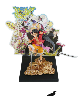 ICHIBAN KUJI FIGURA MONKEY D LUFFY PANEL WT100 ANIVERSARIO ONE PIECE