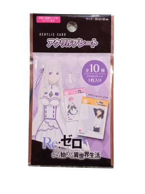 TARJETA ACRILICA RE:ZERO FRIEND