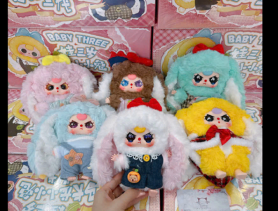 BABY THREE MACARON CUTE BUNNY V2 PLUSH CAJA SELLADA ORIGINAL