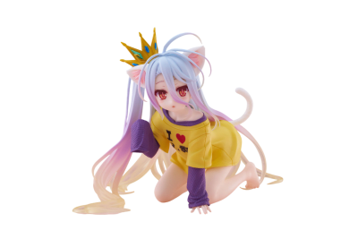 TAITO FIGURA SHIRO DESKTOP CUTE CAT EARS T-SHIRT VER NO GAME NO LIFE