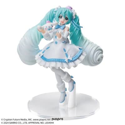 SEGA FIGURA HATSUNE MIKU X CINNAMOROLL LUMINASTA WHITE DRESS VER