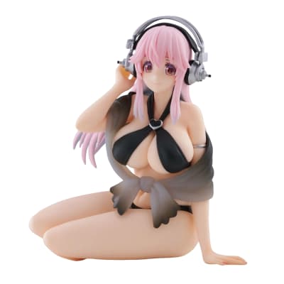 FURYU FIGURA SUPER SONICO NOODLE STOPPER BLACK BIKINI VER1