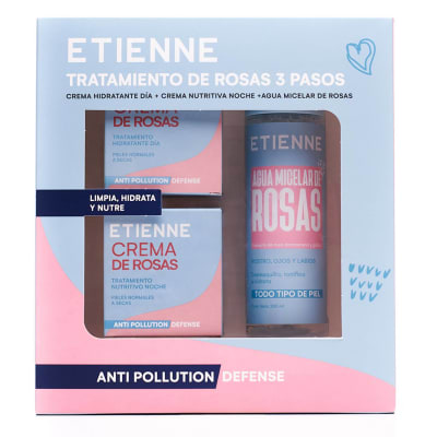 Pack Rosas Crema Dia 50ml + Noche 50ml + Agua Micelar 200ml1