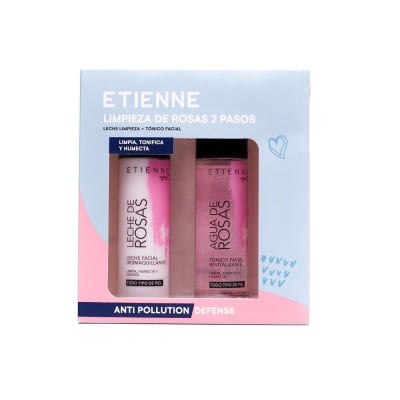 Estuche Etienne Rosas Leche Limpieza + Tónico1