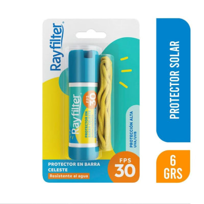 Protector Solar En Barra Rayfilter FPS 30 Celeste1