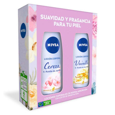 Estuche Nivea Senses Vainilla 400ml+ cereza 400ml1
