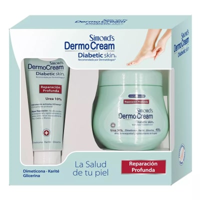 Estuche Dermocream Dibetic Skin Pote 400ml + 80gr1
