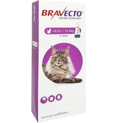 Bravecto Antiparasitario Externo para Gatos (6.25 a 12.5 Kg)1