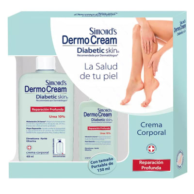 Estuche Dermocream Diabetic Skin Frasco 400ml + Frasco 150ml1
