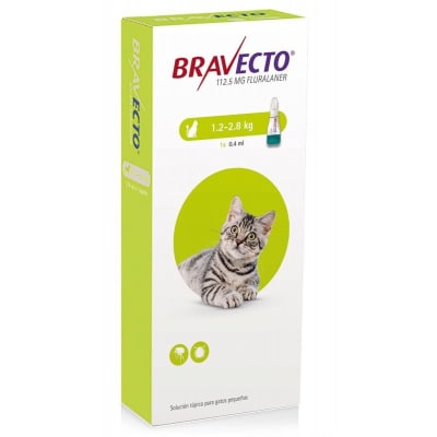 Bravecto Antiparasitario Externo para Gatos (1.2 a 2.8 kg)1